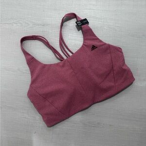 NWT Adidas Coreflow Studio Medium Support Bra in Pink XL D-DD